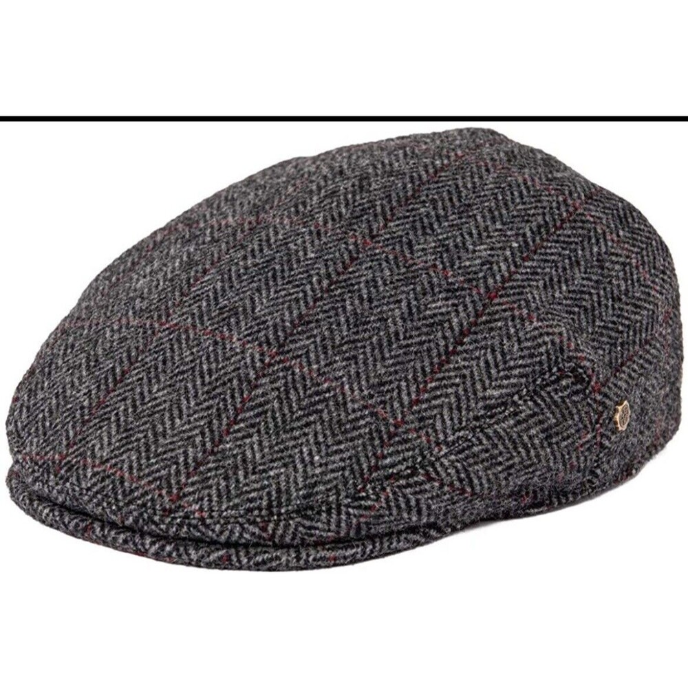 VOBOOM Men's Herringbone Flat Ivy Newsboy Hat Wool Blend Gatsby Cabbie Cap